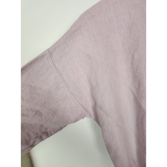 Salter House Women's Sz. M Linen Robe In Lavender - Picture 6 of 7
